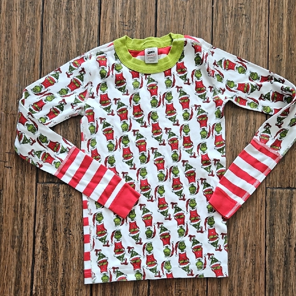 Hanna Andersson‎ Dr. Seuss Grinch Christmas Pajama Top Size 12